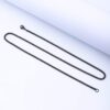 1Pcs 2-5MM Black Mens Stainless Steel Box Chain Necklace