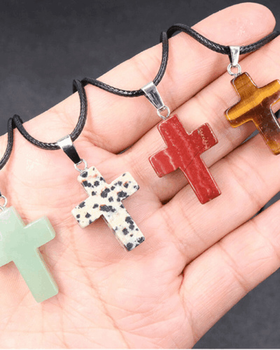 2cm Large Crystal Cross Necklace Unisex Wholesale