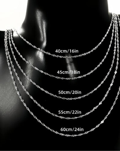 2mm 925 Sterling Silver Rope Chain Necklace show
