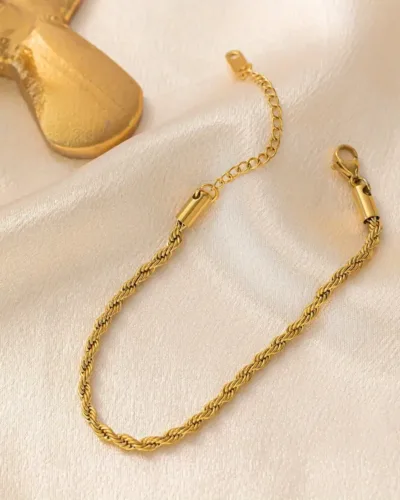 Vue alternative de 2pcs Rope Stainless Steel Chain Set Wholesale Twisted Chain