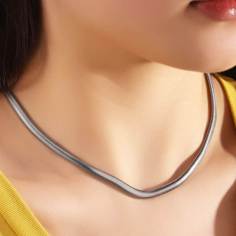 Alternative view of 4-6MM Wholesale Stainless Steel Snake Chains