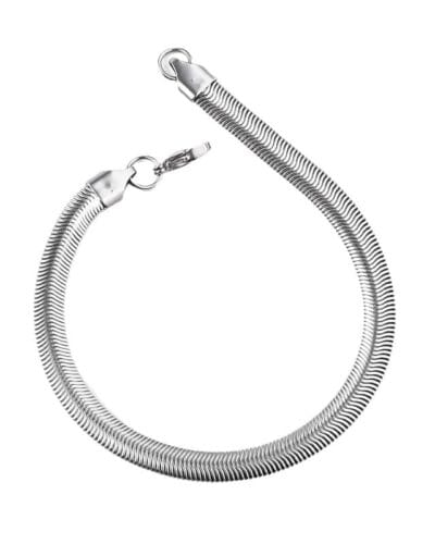 4-6MM Stainless Steel Flat Snake Chain Necklace Choker Wholesale