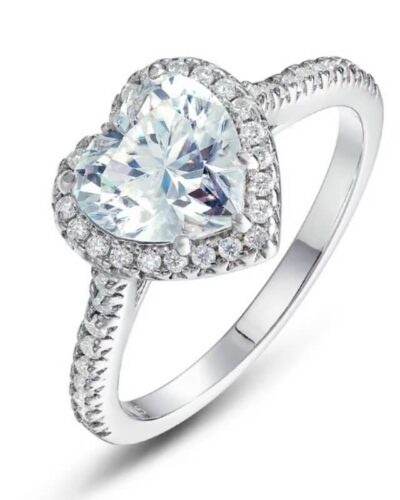 3 Carat Moissanite Heart Engagement Ring Wholesale