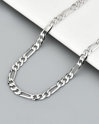 3.3mm 925 Sterling Silver Figaro Chain for Men