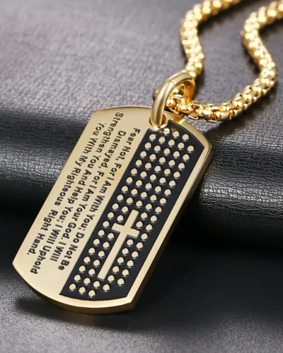 304L Stainless Steel Dog Tag Chains wholesale-GOLD