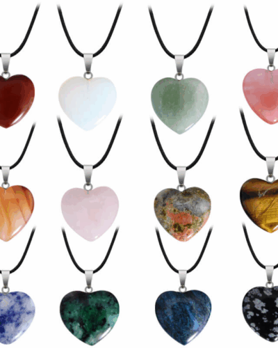 Chic Heart Shaped Pendant Crystal Necklace for Her