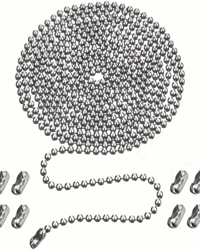 3M 304 Stainless Steel Ball Chain Wholesale with 10 Connectors (1)