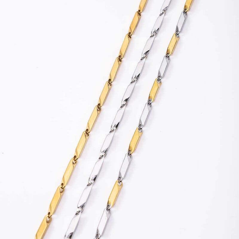 3MM Stainless Steel Chain Wholesale Melon Seed Chain Women Men 2