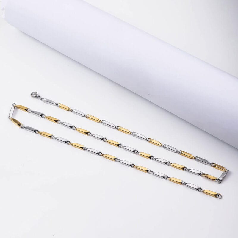 3MM Stainless Steel Chain Wholesale Melon Seed Chain Women Men 4
