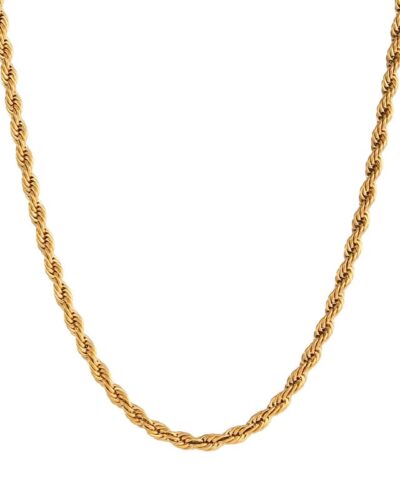 Vue alternative de 2-8MM18K Gold Plated Stainless Steel Rope Chains Wholesale