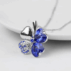 925 Sterling Silver 4 Leaf Clover Crystal Pendant Necklace Gift for Women Bulk