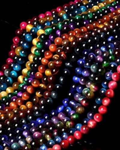 45Pcs Premium Round 8mm Tiger Eye Beads Wholesale (1)