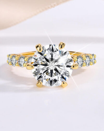 5ct Moissanite Engagement Ring with Multiple Color