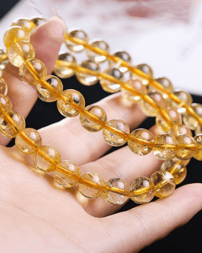 5A Beaded Authentic Citrine Bracelet for Reiki Wealth