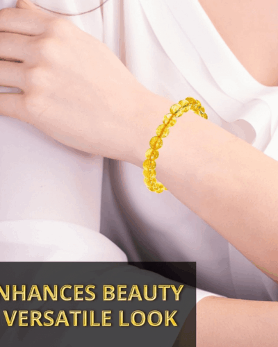 5A Beaded Authentic Citrine Bracelet for Reiki Wealth