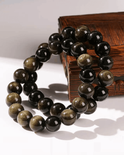 5A Grade Golden Obsidian Crystal Bracelet Unisex Wholesale