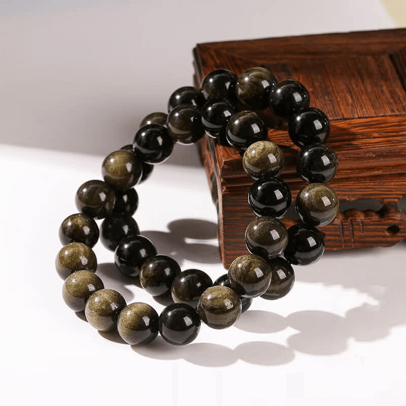 5A Grade Golden Obsidian Crystal Bracelet Unisex Wholesale