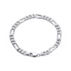 5MM Solid 925 Silver Figaro Bracelet Chain Wholesale Hip-hop (1)