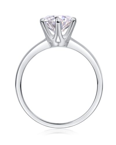 S925 Silver 1 Carat 6 Prong Moissanite Engagement Ring Wholesale