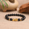 6~10MM Black Obsidian Wealth Bracelet Pixiu for luck and Money Wholesale