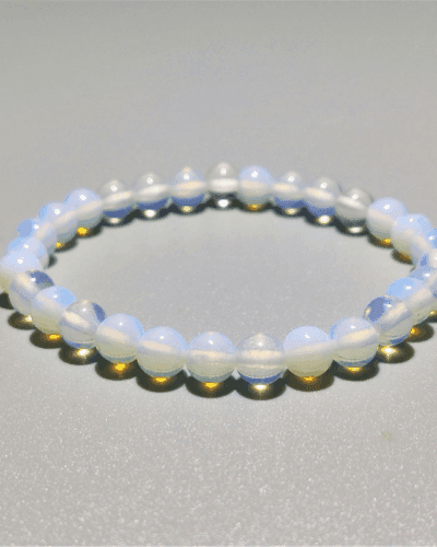 Round Opalite Bead Bracelet Healing Crystal Gemstone