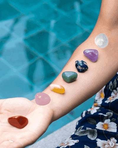 11Pcs 7 Chakra Healing Stones Crystal Wooden Box Bulk