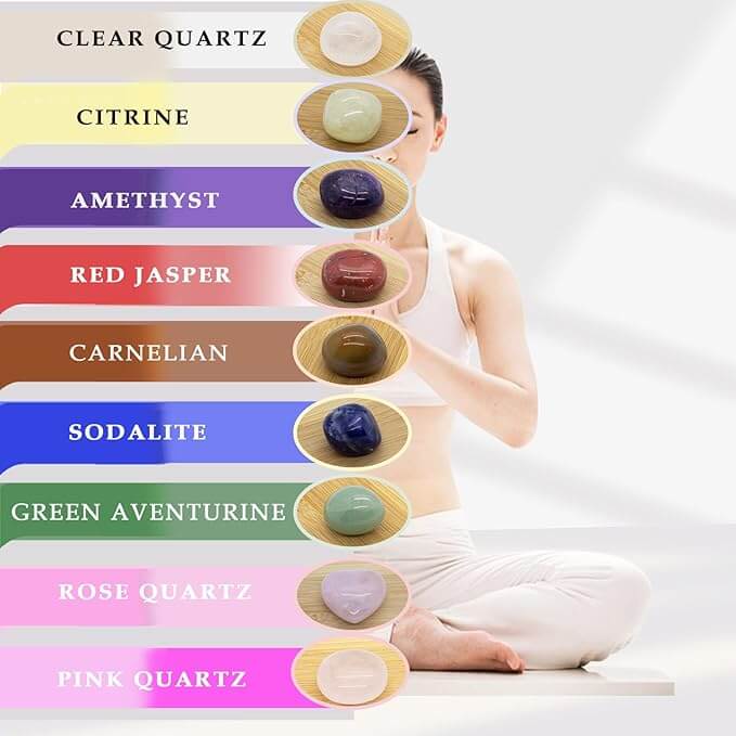 Alternative view of  7 Chakra Portable Crystal Box Meditation Stone