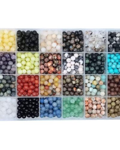 720pcs 6mm Natural Round Gemstone Beads Box Wholesale (3)