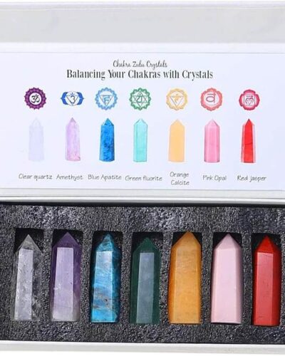 7pcs Crystal Towers box for Gift Crystal Point Healing (4)