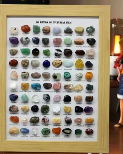 80Pcs Crystal Specimen Box Set for Decoration Bulk