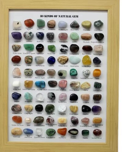 80Pcs Crystal Specimen Box Set for Decoration Bulk