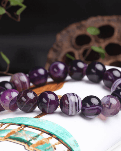 8~12MM Romantic Purple Amethyst Beads Bracelet