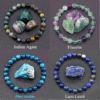 8MM Bulk Natural Chakra Agate Crystal Bracelet Unisex