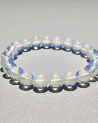 Round Opalite Bead Bracelet Healing Crystal Gemstone
