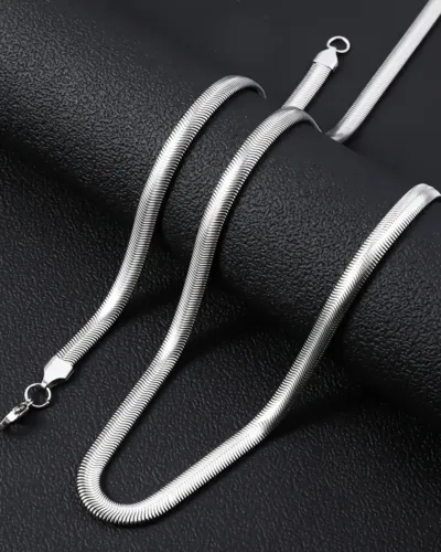 8pcs Stainless Steel Necklaces Set Chain for Men 3