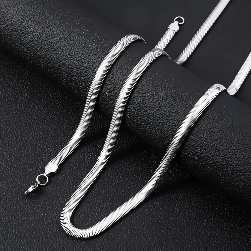 8pcs Stainless Steel Necklaces Set Chain for Men - Image 8
