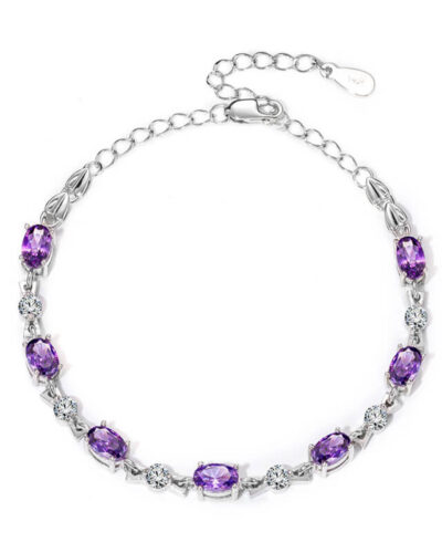 Alternatief beeld van 925 Sterling Silver Amethyst Bracelet Gift for Her