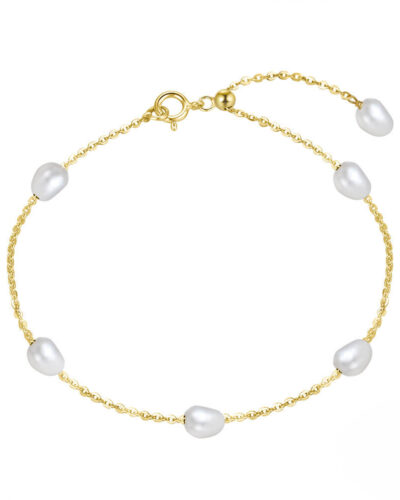 925 Sterling Silver Freshwater Pearl Bracelet Wholesale gold