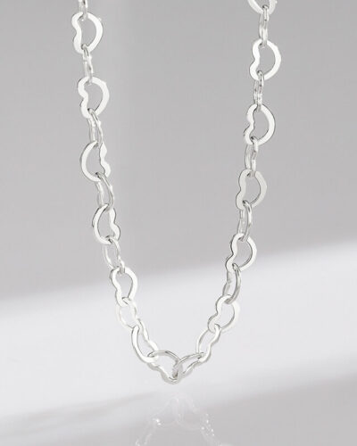 925 Sterling Silver Heart Link Chain Wave Chain Wholesale