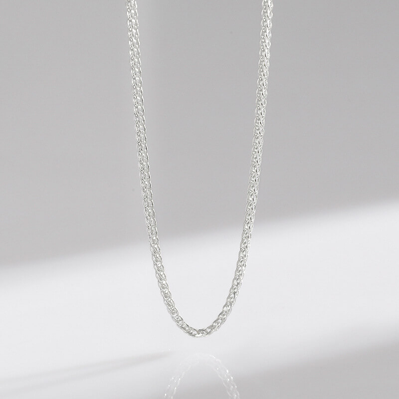 925 Sterling Silver Heart Link Chain Wave Chain Wholesale Chopin chain