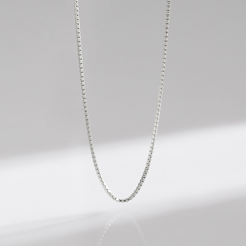 925 Sterling Silver Heart Link Chain Wave Chain Wholesale box chain