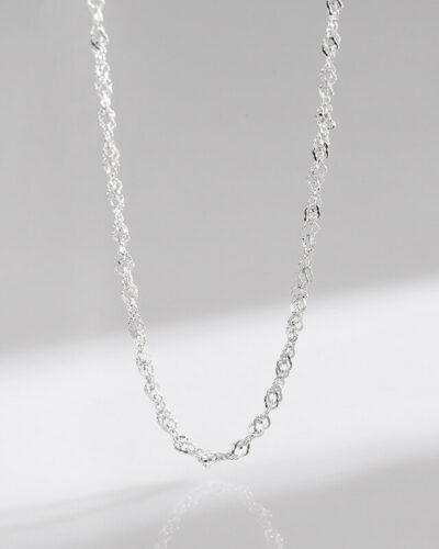 925 Sterling Silver Heart Link Chain Wave Chain Wholesale wave chain