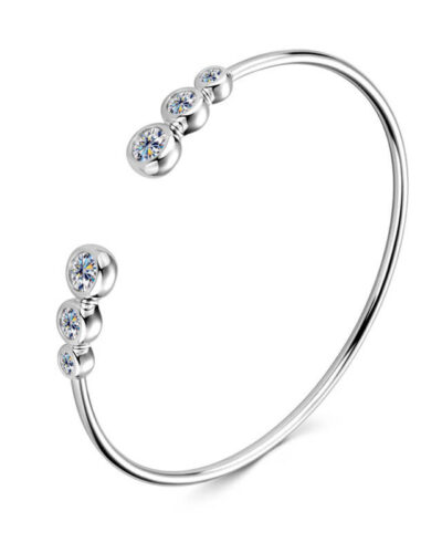 925 Sterling Silver Moissanite Bracelet Gold Color Simple Style