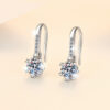 925 Sterling Silver Moissanite Earring with Flower design