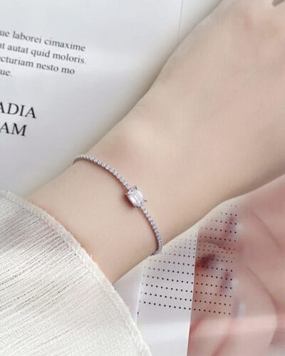 925 Sterling Silver Moissanite Tennis Bracelet Wholesale 4