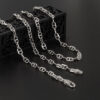 925 Sterling Silver Puffed Mariner Chain Necklace show
