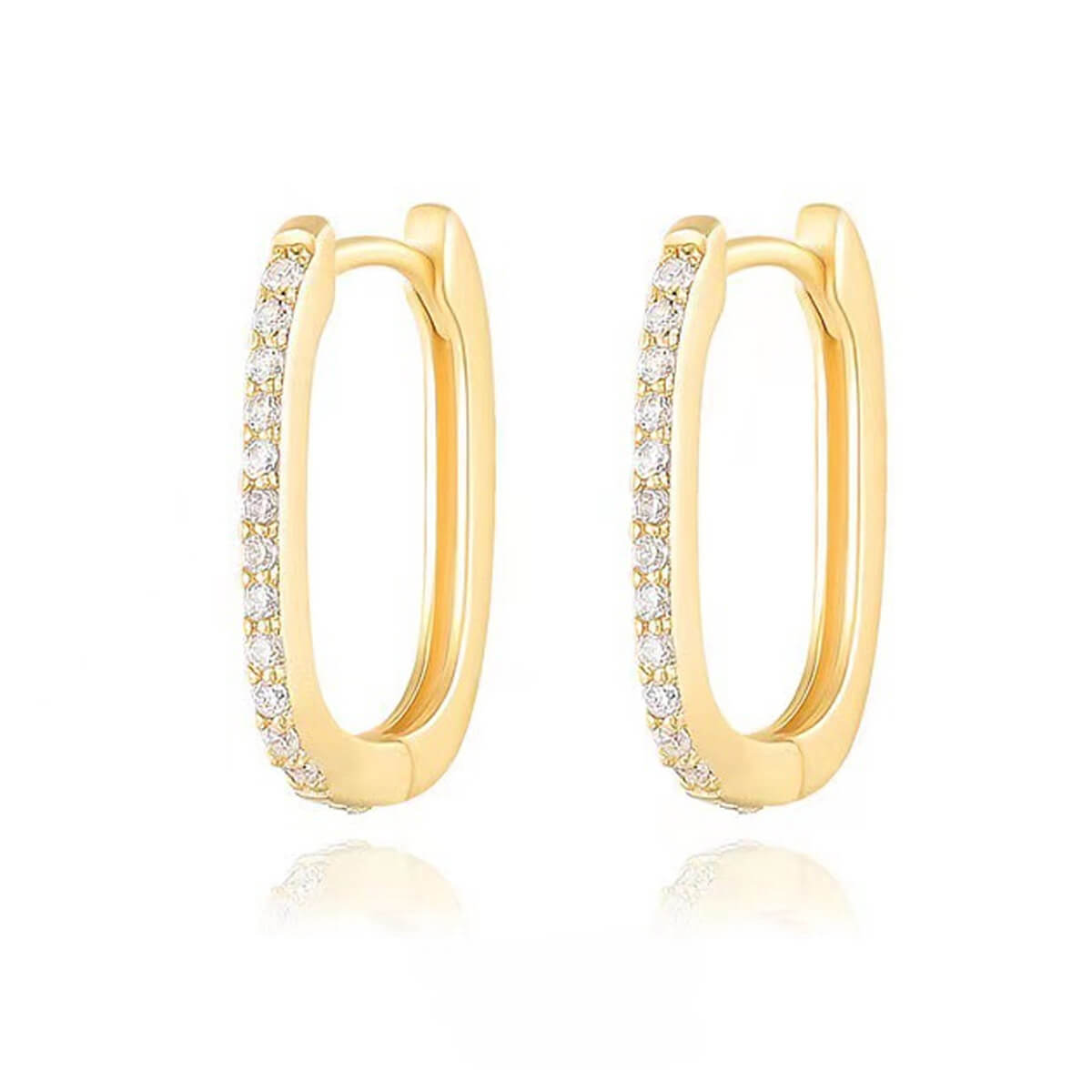 925 Sterling Silver Rectangle Hoop Earrings Wholesale show