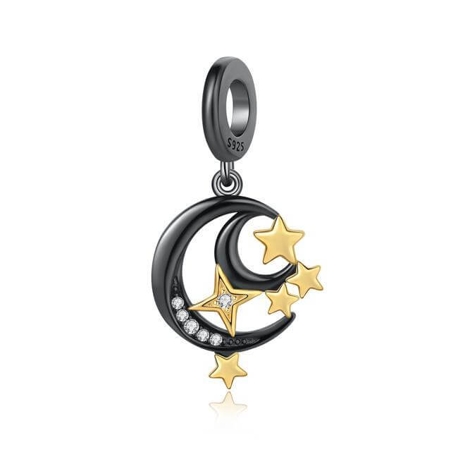 925 Sterling Silver Sun and Moon Pendant Wholesale Show C