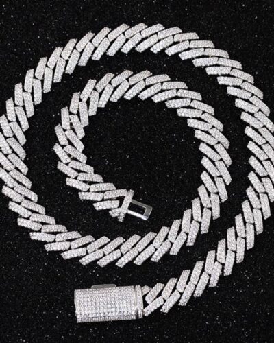 925 Sterling Silver-VVS1 Moissanite Cuban Link Necklaces