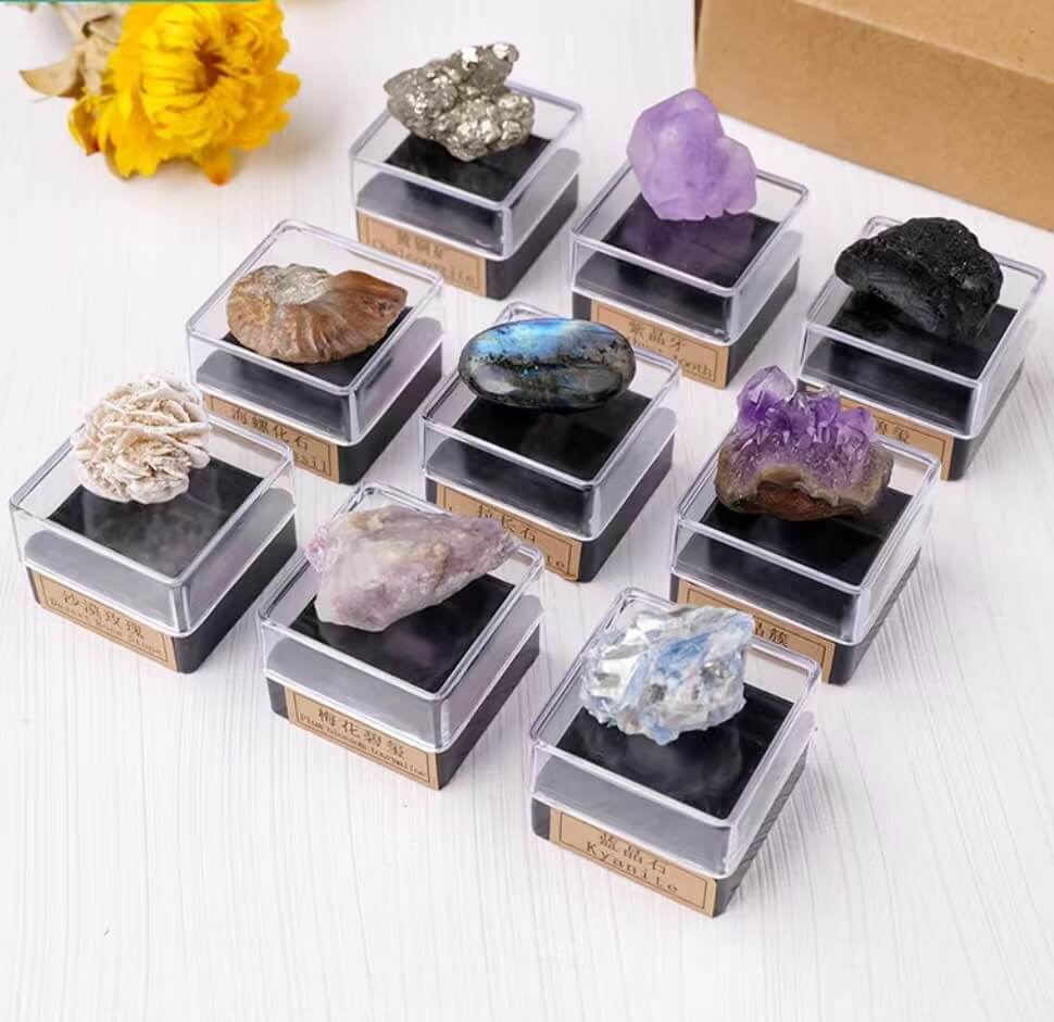 9Pcs Crystal Box Gift Decoration for Kids Adults